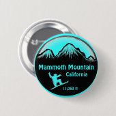 Mammoth Mountain California-snewboardknop Ronde Button 5,7 Cm (Voorkant /achterkant)