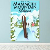 Mammoth Mountain Californië om te skiën Canvas Afdruk (Insitu (Houten vloer))