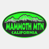 Mammoth Mountain Californië ovale stickers (Voorkant)