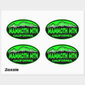 Mammoth Mountain Californië ovale stickers (Vel)