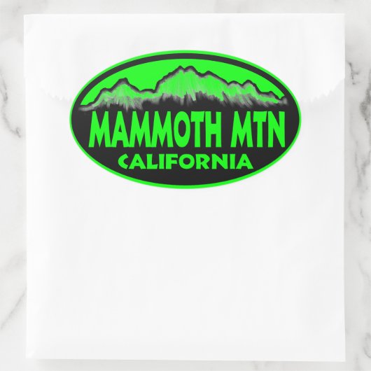 Mammoth Mountain Californië ovale stickers (Tas)