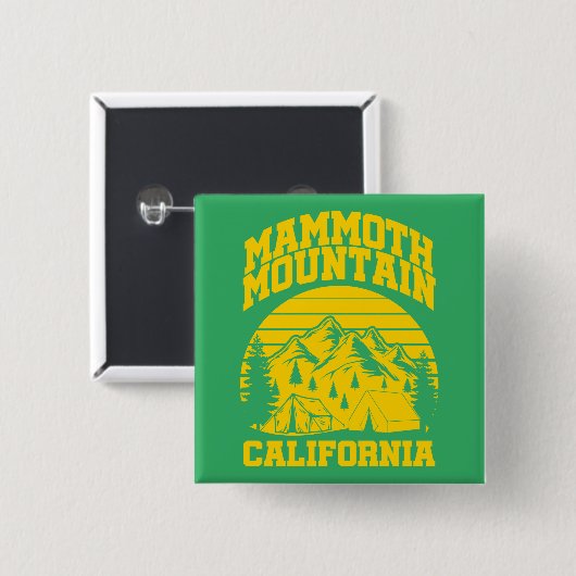 Mammoth Mountain, Californië Vierkante Button 5,1 Cm (Voorkant /achterkant)
