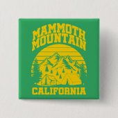 Mammoth Mountain, Californië Vierkante Button 5,1 Cm (Voorkant)