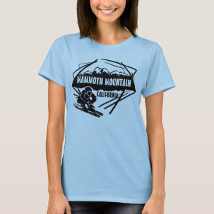Mammoth Mountain dames ski logo kunst zwart t-shir T-shirt