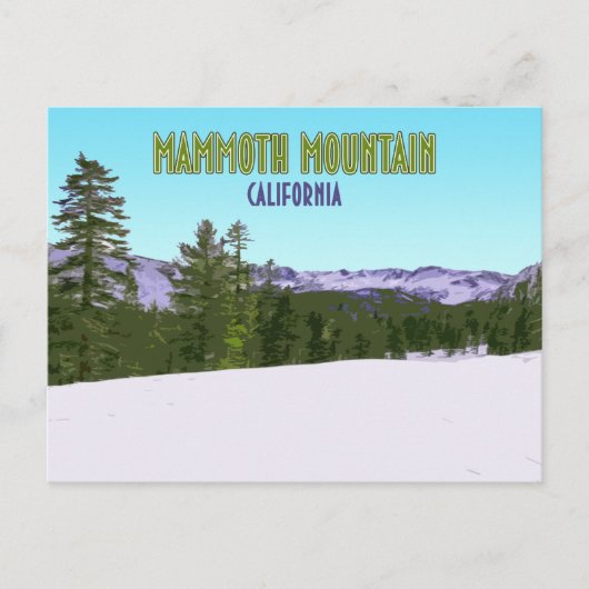 Mammoth Mountain Ski Resort California Briefkaart (Voorkant)