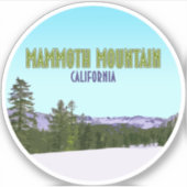 Mammoth Mountain Ski Resort California  Sticker (Voorkant)