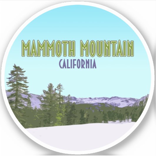 Mammoth Mountain Ski Resort California  Sticker (Voorkant)