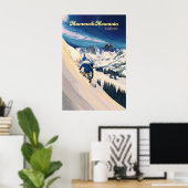 Mammoth Mountain Snowboarden Reisposter Poster (Thuiskantoor)