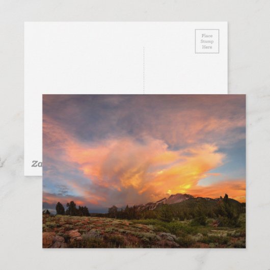 Mammoth Mountain Sunset van Minaret Summit Briefkaart (Voorkant / Achterkant)