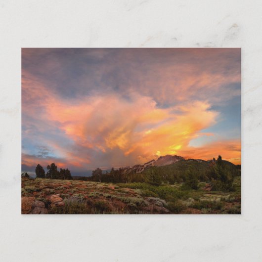 Mammoth Mountain Sunset van Minaret Summit Briefkaart (Voorkant)