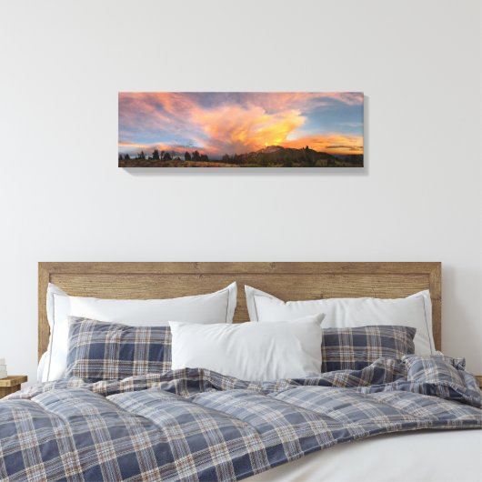 Mammoth Mountain Sunset van Minaret Summit Canvas Afdruk (Insitu (Slaapkamer))