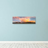 Mammoth Mountain Sunset van Minaret Summit Canvas Afdruk (Insitu (Houten vloer))
