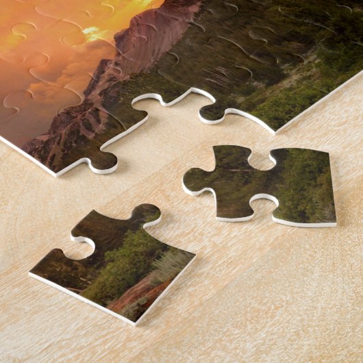 Mammoth Mountain Sunset van Minaret Summit Legpuzzel (Zijkant)