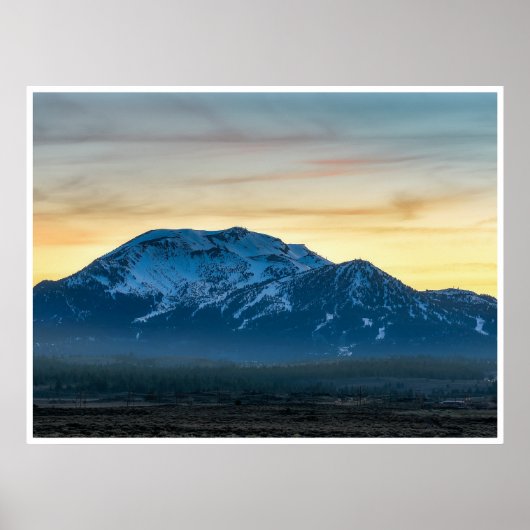 Mammoth Mountain Zonsondergang Poster | Sierra Nev (Voorkant)
