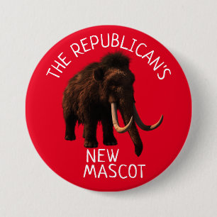 Mammoth New Mascot Ronde Button 7,6 Cm