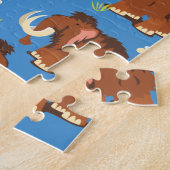 Mammoth Pattern schattige cartoon. Legpuzzel (Zijkant)
