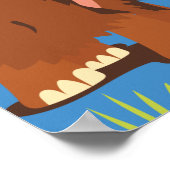 Mammoth Pattern schattige cartoon. Poster (Hoek)