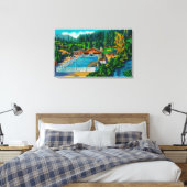 Mammoth Pool op Sol Duc Hot Springs Canvas Afdruk (Insitu (Slaapkamer))