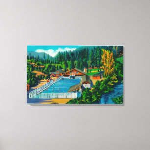 Mammoth Pool op Sol Duc Hot Springs Canvas Afdruk