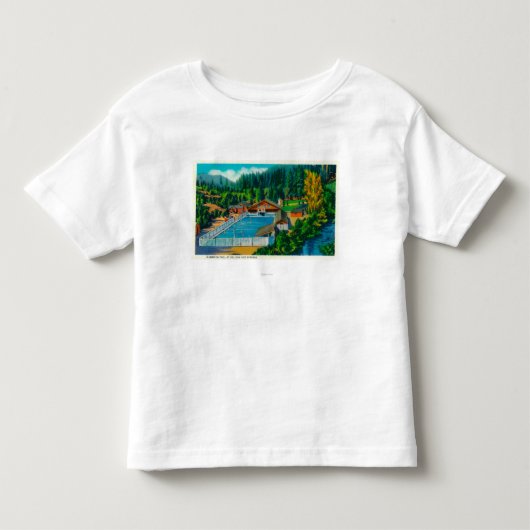 Mammoth Pool op Sol Duc Hot Springs Kinder Shirts (Voorkant)