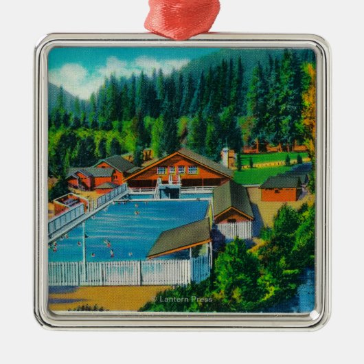 Mammoth Pool op Sol Duc Hot Springs Metalen Ornament (Voorkant)
