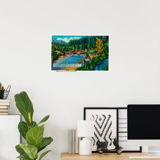 Mammoth Pool op Sol Duc Hot Springs Poster (Thuiskantoor)