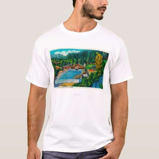 Mammoth Pool op Sol Duc Hot Springs T-shirt (Voorkant)