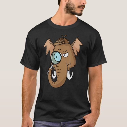Mammoth rechercheur met vergrootglas t-shirt (Voorkant)