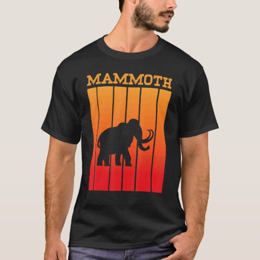 Mammoth Shadow Silhouette op Sunset T-shirt (Voorkant)