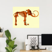 Mammoth Skeleton en Muis Poster (Thuiskantoor)
