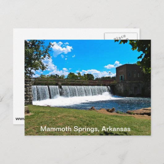 Mammoth Springs Arkansas Briefkaart (Voorkant / Achterkant)