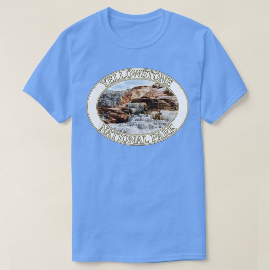 Mammoth Springs in het Yellowstone National Park i T-shirt (Design voorkant)