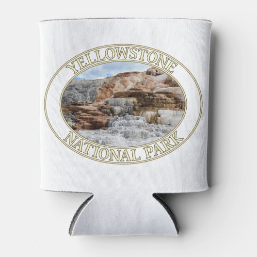 Mammoth Springs in Yellowstone National Park in WY Blikjeskoeler (Voorkant)