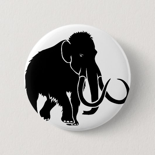 mammut mammoth ice age eiszeit steinzeit elephant ronde button 5,7 cm (Voorkant)