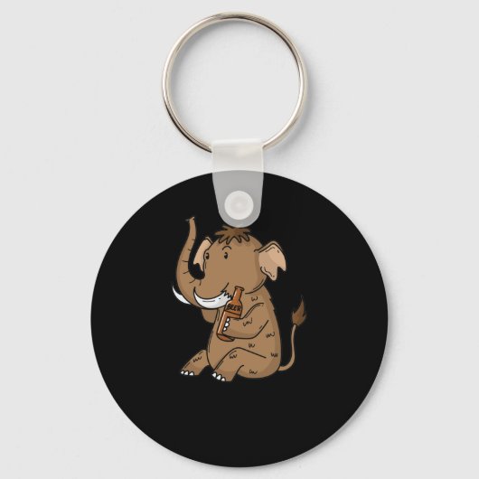 Mammut mit einem Bier Sleutelhanger (Voorkant)