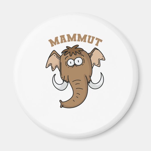 Mammut mit kurzem Rüssel Magneet (Voorkant)