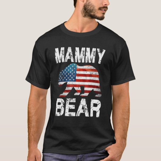 Mammy Beer Patriottische Vlag Matching Familie 4e  T-shirt (Voorkant)