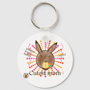 Mammy Round Rabbit-Cutest mammie-sleutelhangers Sleutelhanger