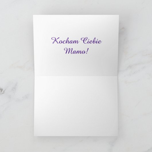 Mamo, de wspaniała-Poolse Kaart van het Moederdag (Binnen)