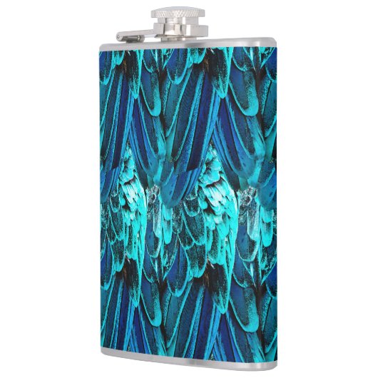 MaModern abstract patroon in smaragd en blauw ton Heupfles (Links)