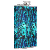 MaModern abstract patroon in smaragd en blauw ton Heupfles (Rechts)