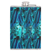 MaModern abstract patroon in smaragd en blauw ton Heupfles (Achterkant)