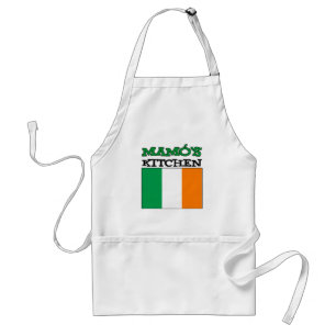 Mamo's keuken met vlag van Ierland Standaard Schort
