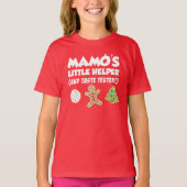Mamo's Kleine Helper Kerstkoekjes T-shirt (Voorkant)