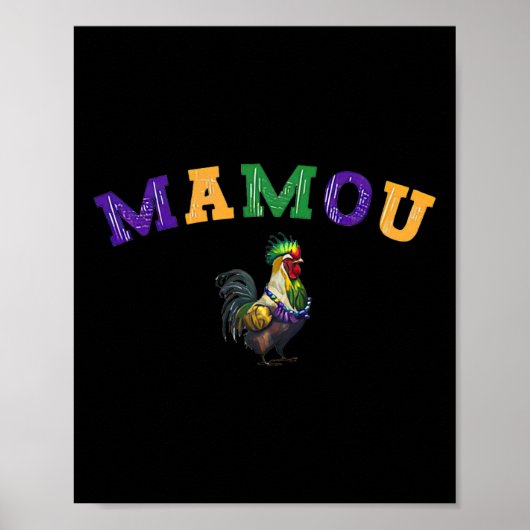 Mamou Mardi Gras Chicken Poster (Voorkant)
