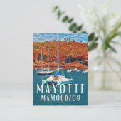 Mamoudzou Photo Vintage Briefkaart (Staand voorkant)