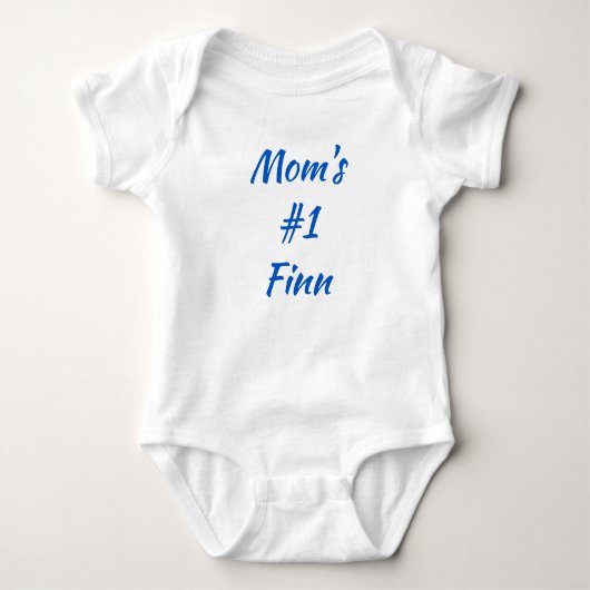 Mam's #1 Finn Fins Baby one-Piece Baby Bodysuit (Voorkant)