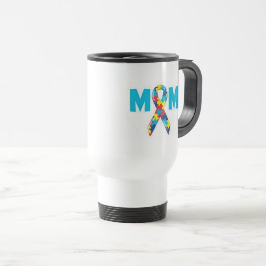Mam's Autism Awareness Travel Mug Reisbeker (Voorkant rechts)