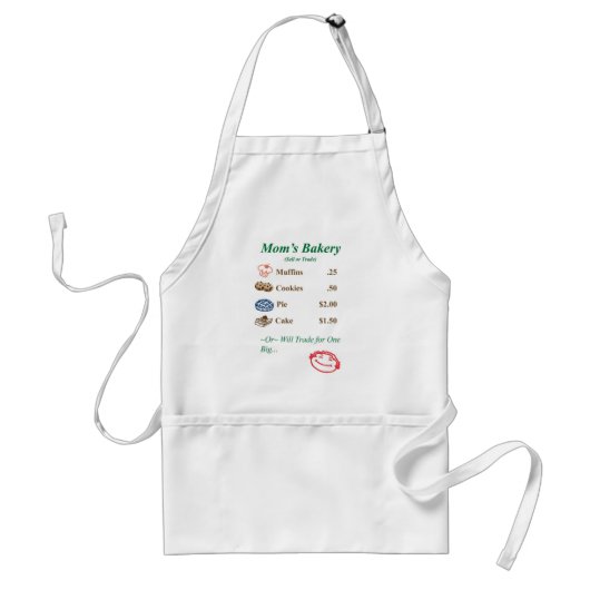 Mam's Bakery Menu Apron Standaard Schort (Voorkant)