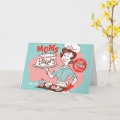 Mam's Bakery Retro Moederdag Card Kaart (Gele Bloem)
